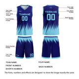 Custom Blue Basketball Jersey Uniform Suit Printed Your Logo Name Number