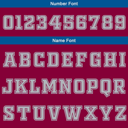 Custom Burgundy White Blue Reversible Basketball Suit for Adults and Kids Personalized Jersey