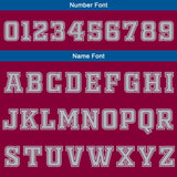 Custom Burgundy White Blue Reversible Basketball Suit for Adults and Kids Personalized Jersey