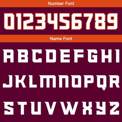 Custom Burgundy Orange White Reversible Basketball Suit for Adults and Kids Personalized Jersey