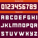 Custom Burgundy Orange White Reversible Basketball Suit for Adults and Kids Personalized Jersey