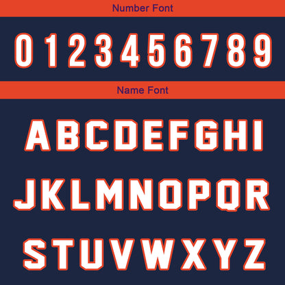 Custom Navy Orange Reversible Basketball Jersey Uniform Suit Printed Your Logo Name Number