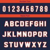 Custom Navy Orange Reversible Basketball Jersey Uniform Suit Printed Your Logo Name Number