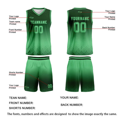 Custom Olive Green Green Gradient Basketball Jersey Uniform Suit Printed Your Logo Name Number