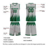 Custom Grey Green Basketball Jersey Uniform Suit Printed Your Logo Name Number