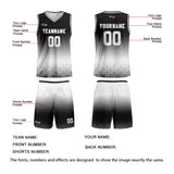 Custom Black White Gradient Basketball Jersey Uniform Suit Printed Your Logo Name Number
