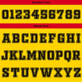 Custom Yellow Red Black Reversible Basketball Suit for Adults and Kids Personalized Jersey