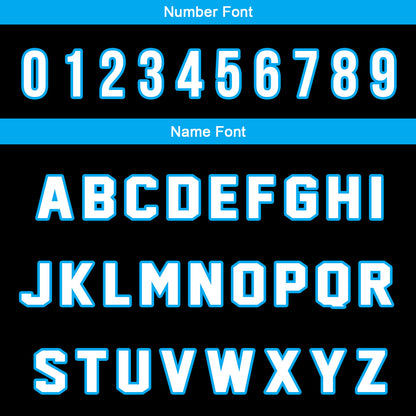 Custom Black Sky Blue Reversible Basketball Jersey Uniform Suit Printed Your Logo Name Number