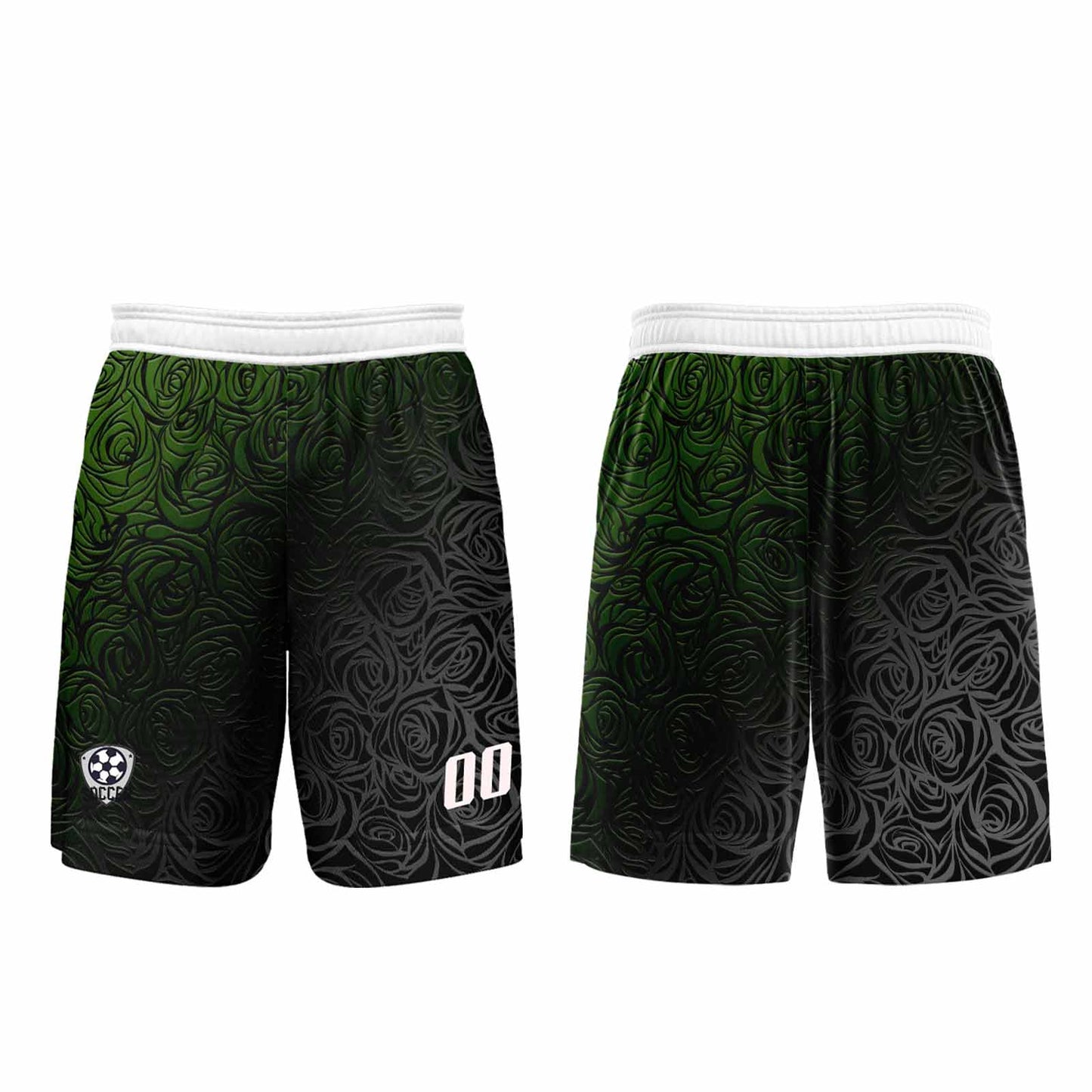 Custom Green Silver Uniform Jersey Kids Adults Personalized Set Jersey Shirt