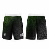 Custom Green Silver Uniform Jersey Kids Adults Personalized Set Jersey Shirt