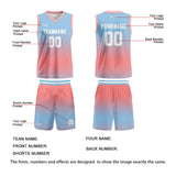 Custom Blue  Pink White Gradient Basketball Jersey Uniform Suit Printed Your Logo Name Number