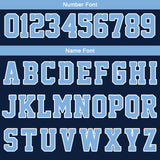 Custom Navy White Light Blue Reversible Basketball Suit for Adults and Kids Personalized Jersey