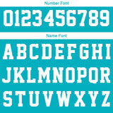 Custom Cyan White Reversible Basketball Suit for Adults and Kids Personalized Jersey