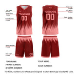 Custom Red Pink Basketball Jersey Uniform Suit Printed Your Logo Name Number