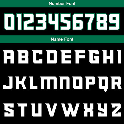 Custom Black Green White Reversible Basketball Suit for Adults and Kids Personalized Jersey
