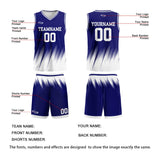 Custom Blue White Basketball Jersey Uniform Suit Printed Your Logo Name Number