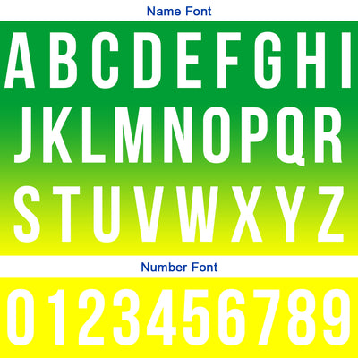 Custom Green Yellow Football Gradient Polo Shirts  Add Your Unique Logo/Name/Number