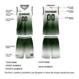 Custom White Green Gradient Basketball Jersey Uniform Suit Printed Your Logo Name Number