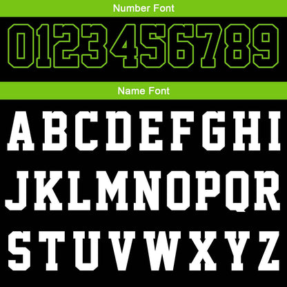 Custom Black White Neon Green Reversible Basketball Suit for Adults and Kids Personalized Jersey