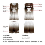 Custom Brown White Gradient Basketball Jersey Uniform Suit Printed Your Logo Name Number
