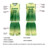 Custom Yellow Green Gradient Basketball Jersey Uniform Suit Printed Your Logo Name Number