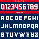 Custom Navy Red White Reversible Basketball Suit for Adults and Kids Personalized Jersey