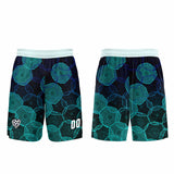 Custom  Black Cyan Uniform Jersey Kids Adults Personalized Set Jersey Shirt