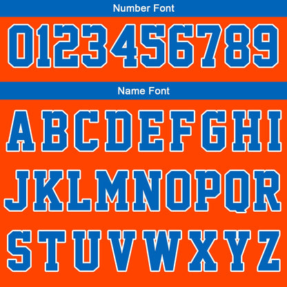 Custom Orange Blue White Reversible Basketball Suit for Adults and Kids Personalized Jersey