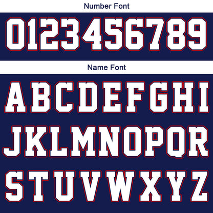 Custom Navy White Red Reversible Basketball Suit for Adults and Kids Personalized Jersey