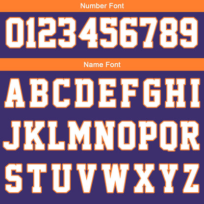 Custom Purple White Orange Reversible Basketball Suit for Adults and Kids Personalized Jersey