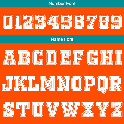 Custom Orange Teal White Reversible Basketball Suit for Adults and Kids Personalized Jersey