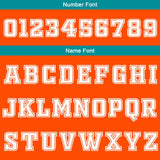 Custom Orange Teal White Reversible Basketball Suit for Adults and Kids Personalized Jersey