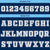 Custom Navy White Light  Blue Reversible Basketball Suit for Adults and Kids Personalized Jersey