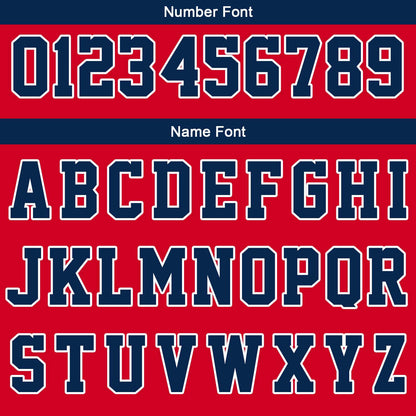 Custom Red White Navy Reversible Basketball Suit for Adults and Kids Personalized Jersey