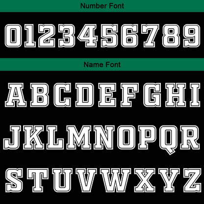 Custom Black Green White Reversible Basketball Suit for Adults and Kids Personalized Jersey