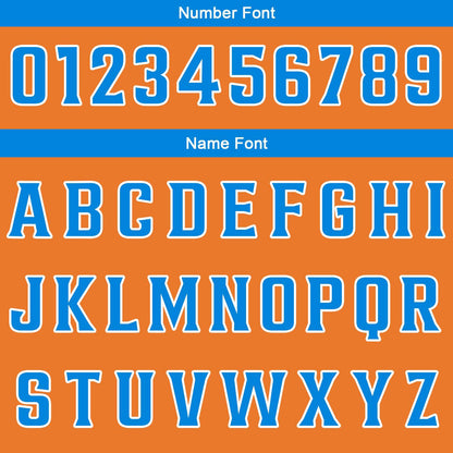 Custom Orange Blue Basketball Jersey Uniform Suit Printed Your Logo Name Number