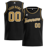 Custom Stitched Basketball Jersey for Men, Women  And Kids Black-Gold