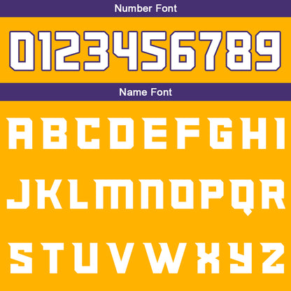 Custom Yellow Purple White Reversible Basketball Suit for Adults and Kids Personalized Jersey