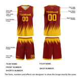 Custom Red Yellow Basketball Jersey Uniform Suit Printed Your Logo Name Number