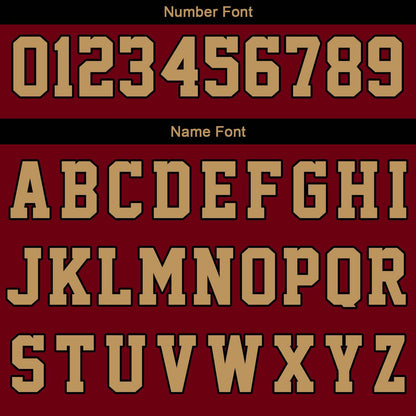 Custom Wine Gold Reversible Basketball Suit for Adults and Kids Personalized Jersey