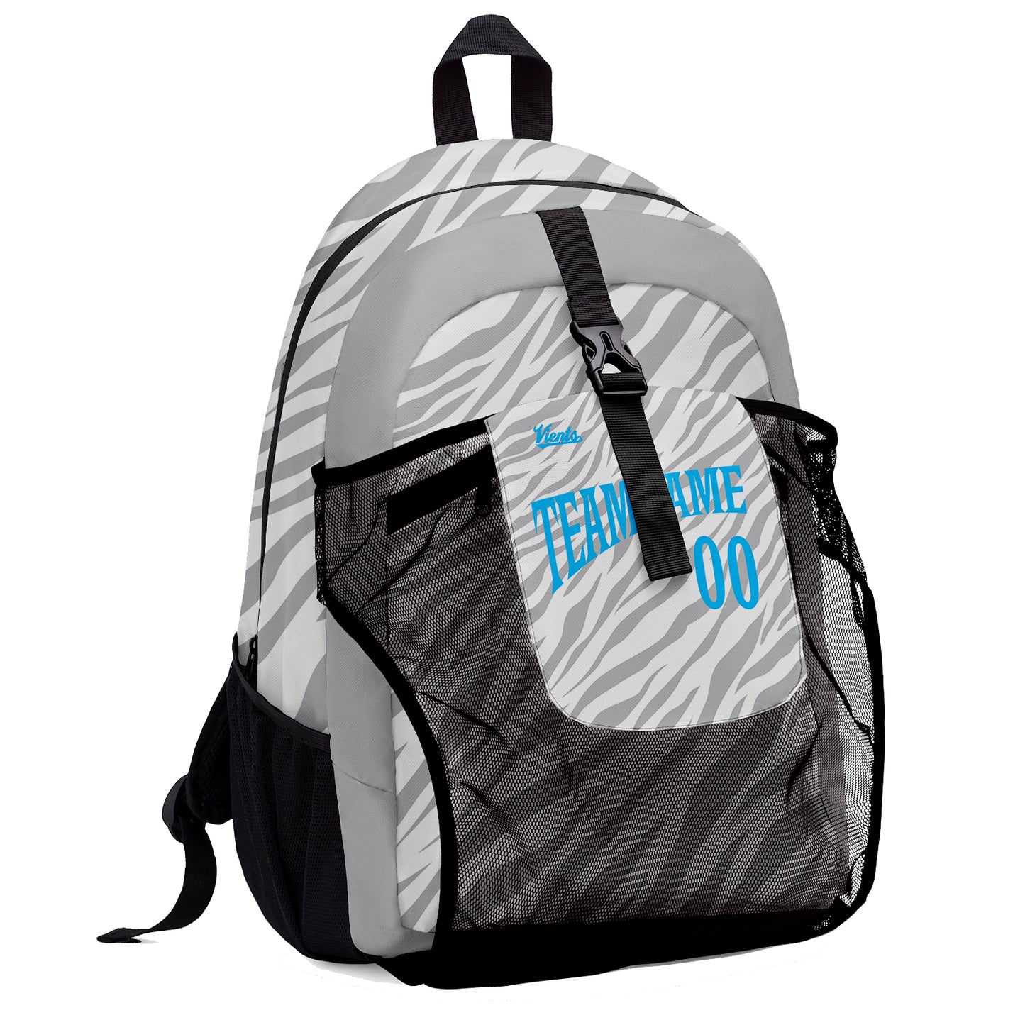 Customize Gray Sports Backpacks Featuring Personalized Names, Numbers and Logos