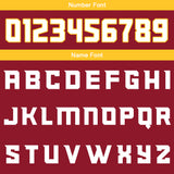 Custom Crimson Yellow Reversible Basketball Suit for Adults and Kids Personalized Jersey