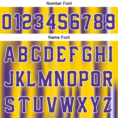 Custom Reversible Basketball Suit for Adults and Kids Personalized Jersey Yellow&Purple
