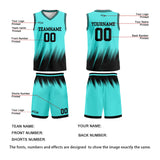 Custom Teal Black Basketball Jersey Uniform Suit Printed Your Logo Name Number