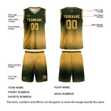 Custom Olive Green Light Brown Gradient Basketball Jersey Uniform Suit Printed Your Logo Name Number