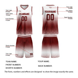 Custom White Red Brown Gradient Basketball Jersey Uniform Suit Printed Your Logo Name Number