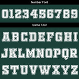Custom Deep Green White Black Reversible Basketball Suit for Adults and Kids Personalized Jersey