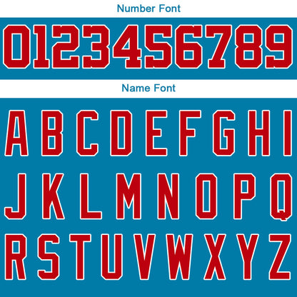Custom Blue White Red Hoodie Personalized Mens Pullover Hoodie Printed Team Name Number Logo for Women