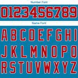 Custom Blue White Red Hoodie Personalized Mens Pullover Hoodie Printed Team Name Number Logo for Women