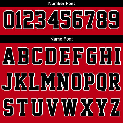 Custom Red White Black Reversible Basketball Suit for Adults and Kids Personalized Jersey